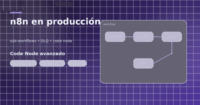 n8n en producción: sub-workflows, dead letter queues y Code Node avanzado