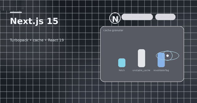 Next.js 15 en producción: Turbopack estable, caché granular y React 19 sin fricciones