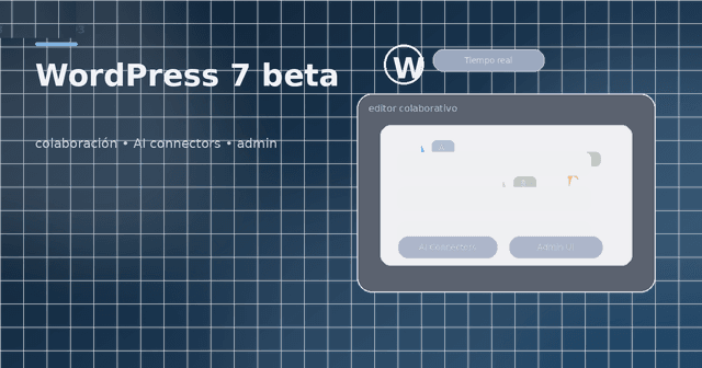 WordPress 7.0 beta: colaboración en tiempo real, AI Connectors y el mayor rediseño del admin en 20 años